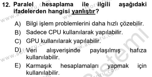 Programlamada Yeni Eğilimler Dersi 2021 - 2022 Yılı Yaz Okulu Sınavı 12. Soru