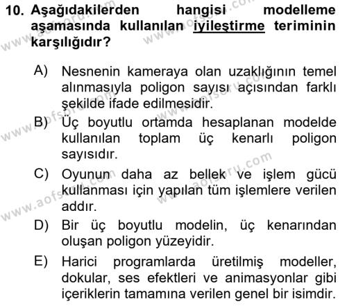 Programlamada Yeni Eğilimler Dersi 2022 - 2023 Yılı Yaz Okulu Sınavı 10. Soru