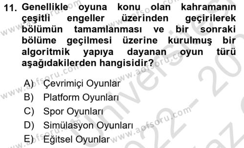 Programlamada Yeni Eğilimler Dersi 2022 - 2023 Yılı Yaz Okulu Sınavı 11. Soru