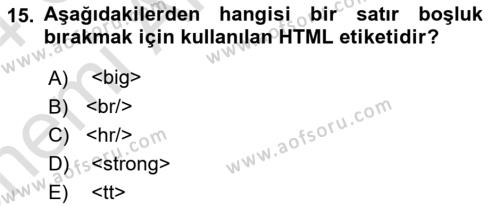 Programlamada Yeni Eğilimler Dersi 2023 - 2024 Yılı (Vize) Ara Sınavı 15. Soru