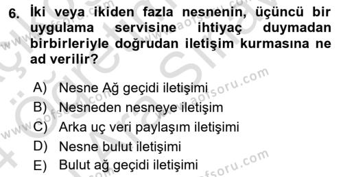 Programlamada Yeni Eğilimler Dersi 2023 - 2024 Yılı (Vize) Ara Sınavı 6. Soru