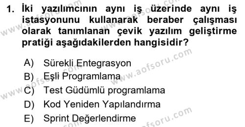 Programlamada Yeni Eğilimler Dersi 2023 - 2024 Yılı Yaz Okulu Sınavı 1. Soru