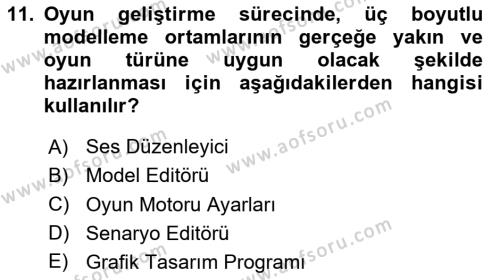 Programlamada Yeni Eğilimler Dersi 2023 - 2024 Yılı Yaz Okulu Sınavı 11. Soru