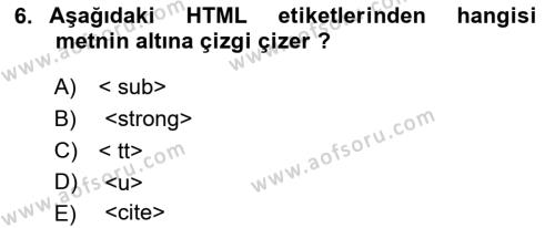 Programlamada Yeni Eğilimler Dersi 2023 - 2024 Yılı Yaz Okulu Sınavı 6. Soru