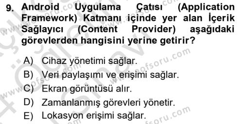 Programlamada Yeni Eğilimler Dersi 2023 - 2024 Yılı Yaz Okulu Sınavı 9. Soru