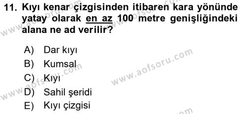 Belediye, İmar ve Gayrimenkul Mevzuatı Dersi 2018 - 2019 Yılı Yaz Okulu Sınavı 11. Soru