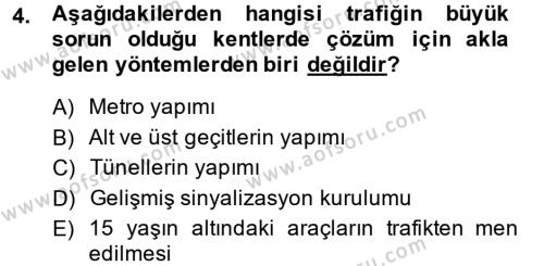Mahalli İdareler Dersi 2013 - 2014 Yılı (Vize) Ara Sınavı 4. Soru
